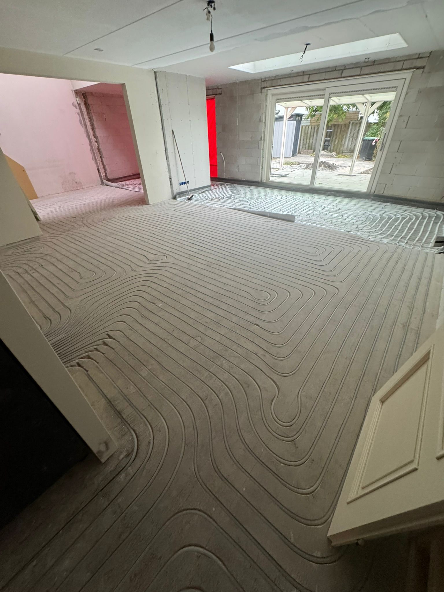Vloerverwarming installatie